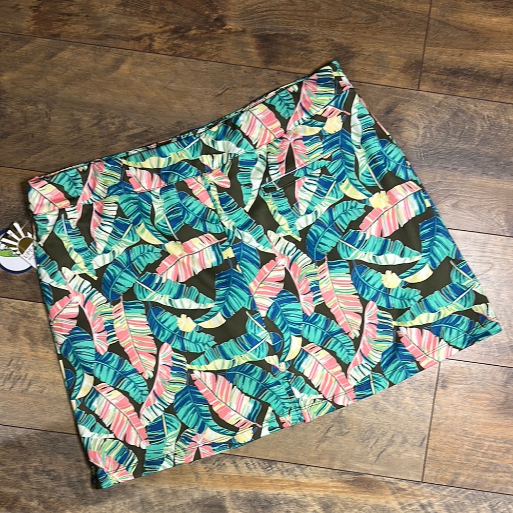 CORAL BAY GOLF UPF 50 Tropical Print Skirt Skort, Size XL, NWT - Picture 4 of 6